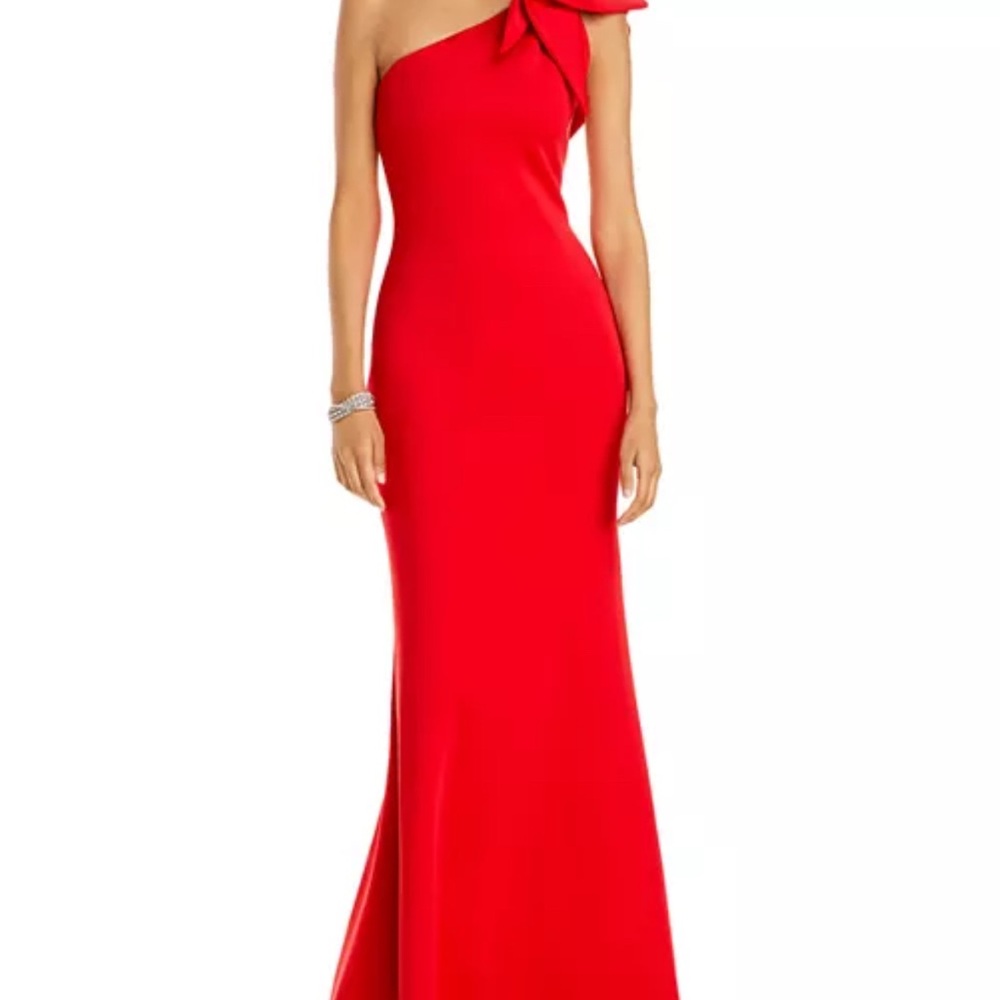 Elegant Red One-Shoulder Dress